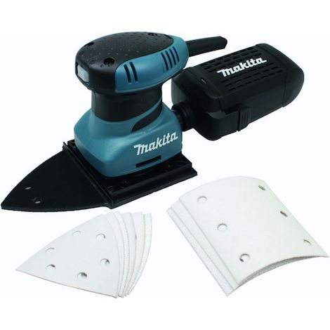 Makita – Ponceuse orbitale 200W BO4565 – Amplitude d'oscillation 2.8 mm – Cadence 14000 orb/min – Plateau triangulaire velcro pour finitions
