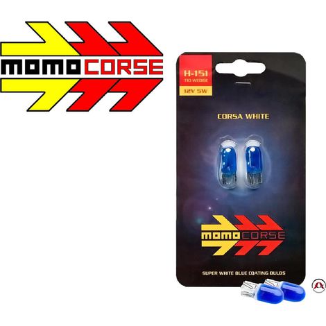 2 Veilleuses Type T10 H151 Ice White 12V 5W Wedgebase Blanc W5W - FBA - MomoCorse