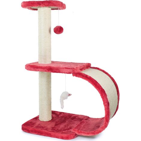Katzenkratzbaum Geranio Modell mit doppeltem Sockel für Katzen (1/2)