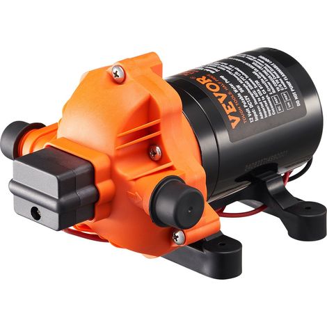 Pompe à diaphragme 12V 11,36 L/min, 3 chambres avec pressostat automatique 2,7 à 6,9 bar réglable, sortie 12,7 mm (1/5)