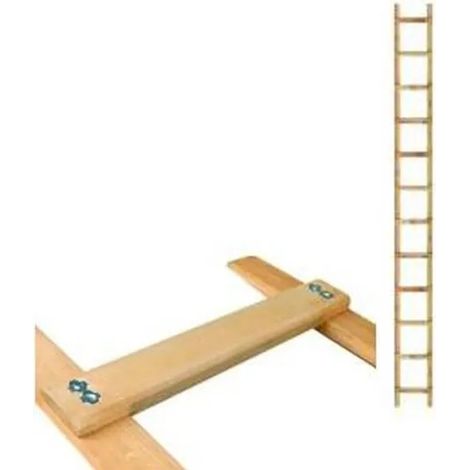 Escalera reforzada para techadores 5,07 m 39 cm 13 peldaños 10,5 kg OUTIFRANCE