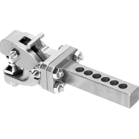 Attache-remorque en aluminium léger pour modèles RC 1/10, durable et compatible Traxxas TRX4, Axial SCX10, couleur argent métallisé (1/5)