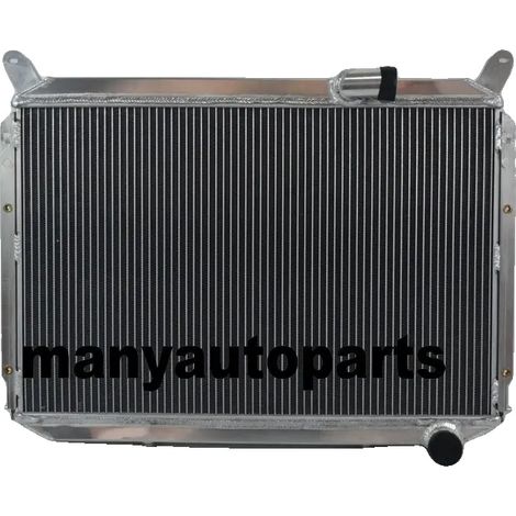 Radiador de aluminio, altura 28 pulgadas, ancho 24 pulgadas, profundidad 2 pulgadas, compatible con Nissan 300ZX 3.0L V6 1984-1989, peso 15 libras. (1/5)