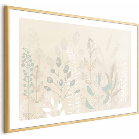 Poster - Pastellbeige Lichtung (1/4)
