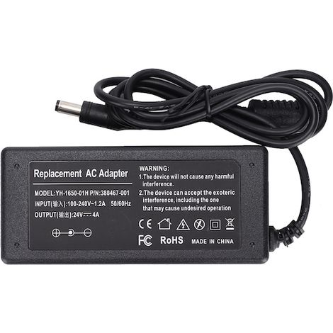 Adaptateur d'alimentation universel 100-240 V, prise 5,5 x 2,5 mm, compact, protection surtension, LED et moniteur (1/5)