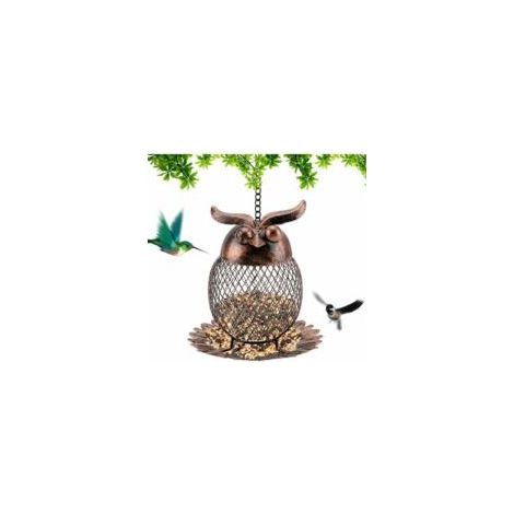 Mangeoire à oiseaux vintage en maille métallique – Lanterne décorative pour jardin – Taille 14.5 x 15 cm – Convient pour extérieur (1/5)