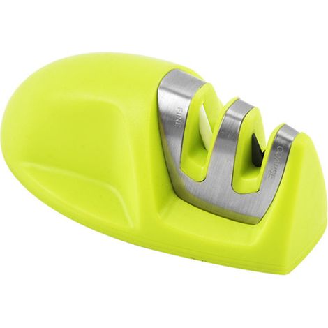 Aiguiseur de Cuisine(Vert) Professionnel 2 en 1 Manuel Aiguiseur pour Couteaux en Acier Inoxydable et céramique de Toutes Tailles,Base Anti-dérapante Noir (1/5)