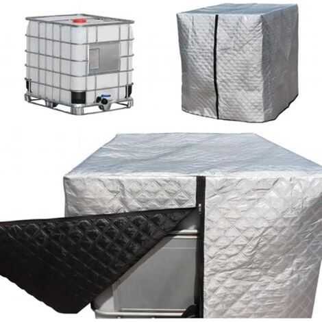 Housse de protection compatible avec les conteneurs IBC de 1000 L, couvercle résistant aux UV, dimensions : 120 x 100 x 116 cm (1/5)