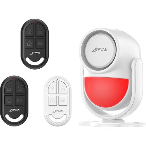 Detector de movimiento, compatible con control remoto, sistema de seguridad confiable, Kit D blanco (1/2)