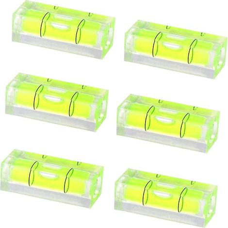 Lot de 6 mini niveaux à bulle carrés 10 x 10 x 29 mm pour cadres muraux, expositions d'art et accrochage de tableaux-AquaForge (1/5)