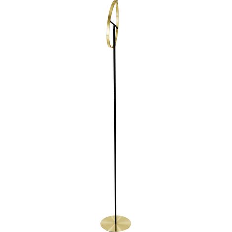 Piantana Industrial Minimal Castelpoto Acciaio Ottone 2 Luci Led 8,8W 2000Lm