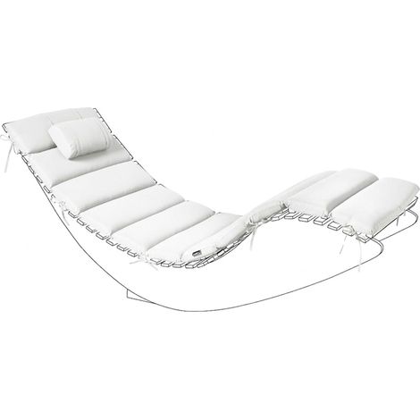 Cuscino per lettino prendisole con poggiatesta Resistente ai raggi UV bianco Brescia