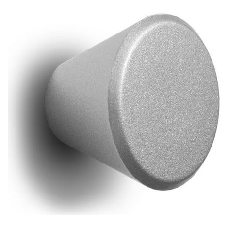 Pomolo PVC cucina Cono forma conica effetto alluminio profondità 22 mm