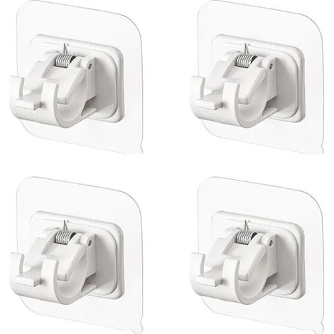 INF Supports de tringle à rideaux autocollants Blanc (1/5)