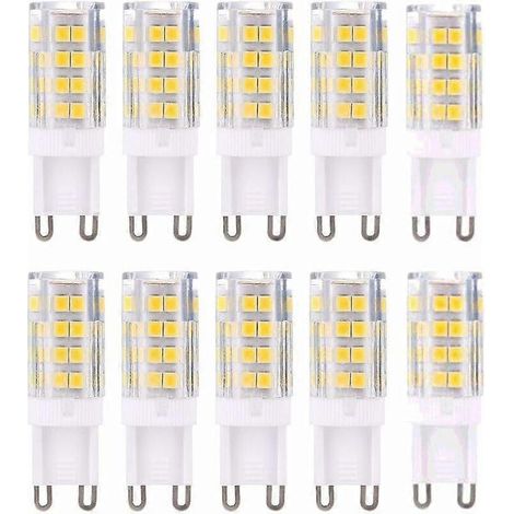 Ampoule LED G9, 3000 K 5 W ampoule LED G9 40 W 380 lumens non dimmable, lot de 10 [Classe énergétique A] (1/5)