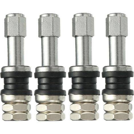 4 X Universal Tr43E Metal Clamp-in Tubeless Pneu Roue Schrader Valve (1/5)