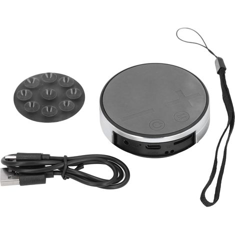 Altoparlante a conduzione ossea, mini lettore musicale stereo portatile e impermeabile per casa e viaggi, colore argento. (1/5)
