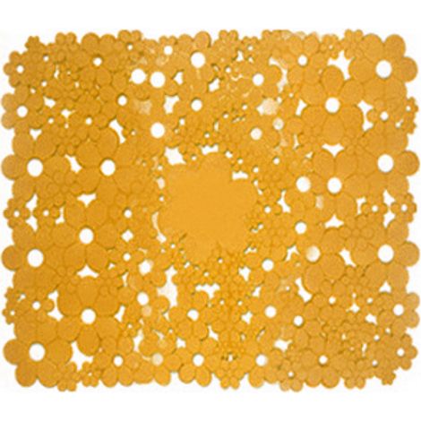 TAPPETO ANTISCIVOLO MOD. FLOWERS CM 53 X 53- Arancio- DH- pezzi 1