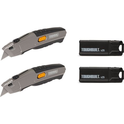 Paquet de 2 cutters à chargement automatique+50 lames TB-H4S52-20 TOUGHBUILT