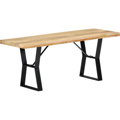 Bench 110 cm Solid Mango Wood vidaXL (1/5)