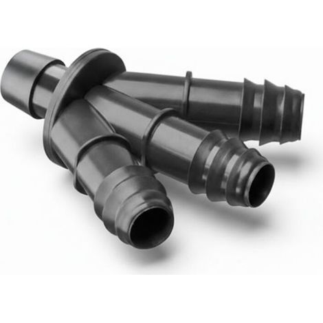 Raccord Cannelé Y - 3 Voies - Ø16 mm - Pour Micro-Irrigation - 1 Pièce