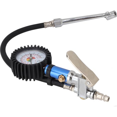 12-Bar-Reifenfüller mit Selbstklemmung, Manometer und Schnellkupplung (1/5)