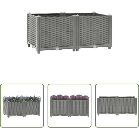 Blumenkasten - Hochbeet 80x40x38 cm Polypropylen (1/5)