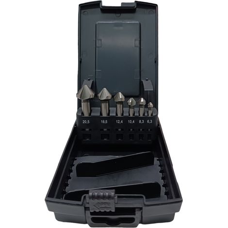 SET 6pz FRESE SVASATORI X TRAPANO HSS-G 3 TAGLIENTI A 90°SVASARE SVASATORE KRINO (1/2)