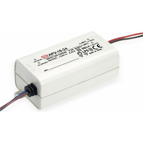 MEAN WELL alimentation à découpage APV-16-15, 15 V-/1 A