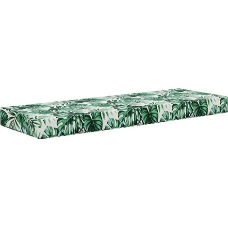 Cojín de asiento de exterior Hojas Tropicales 111,5 x 40 x 8 cm vidaXL