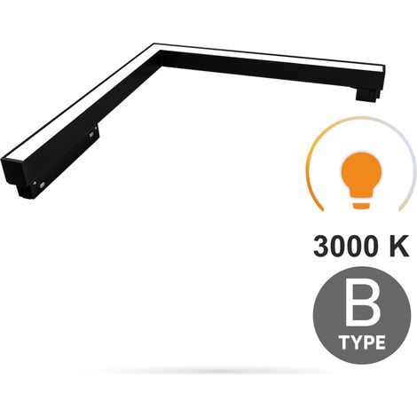 Faretto lineare ad angolo orizzontale a LED Ultron 16W 3000K CALDO Tipo B per binari magnetici SMART TRACK 48VDC (1/5)