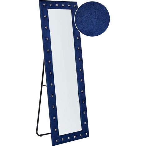 Standspiegel ANSOUIS 150 cm Samtstoff Marineblau