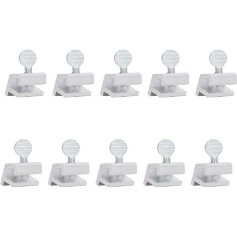 Serrure de fenêtre coulissante en alliage d'aluminium, 10 pièces, polyvalente, Installation facile, sécurité pour les enfants (1/5)