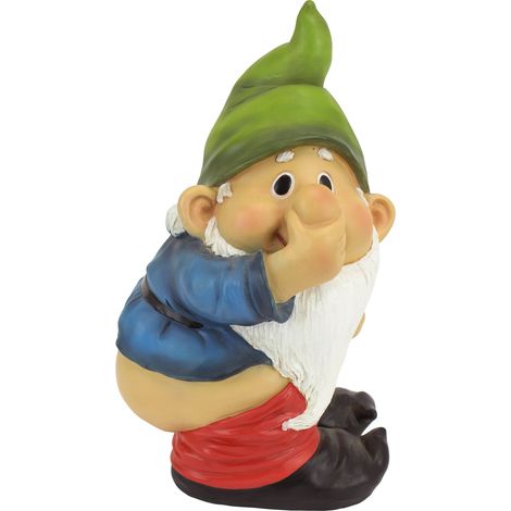 Design Toscano QM2432400 Statua Stinky, Lo Gnomo da Giardino, 12.5x14x24 cm (1/5)