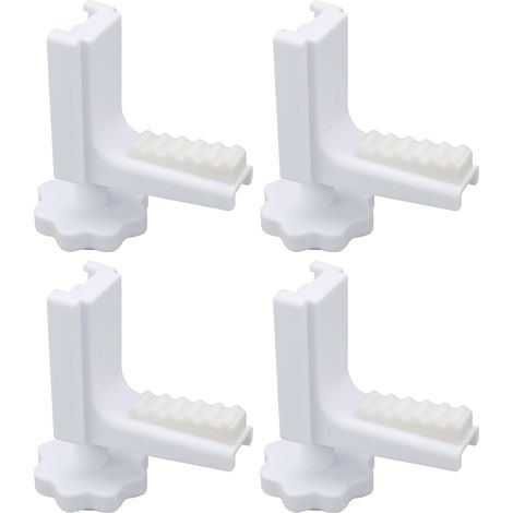 2 Paires Supports de Siège de Toilette Surélevés Supports de Montage de Remplacement Kit de Siège de Toilette Surélevé en Plastique Accessoires (1/5)