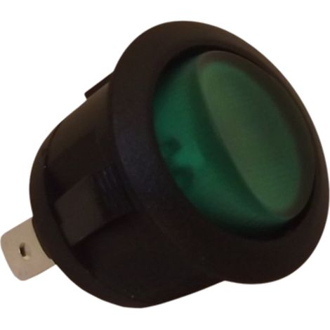 Ccei – Interrupteur rond voyant vert Ø20mm – Indice de protection IP20 – Pour installations électriques en intérieur