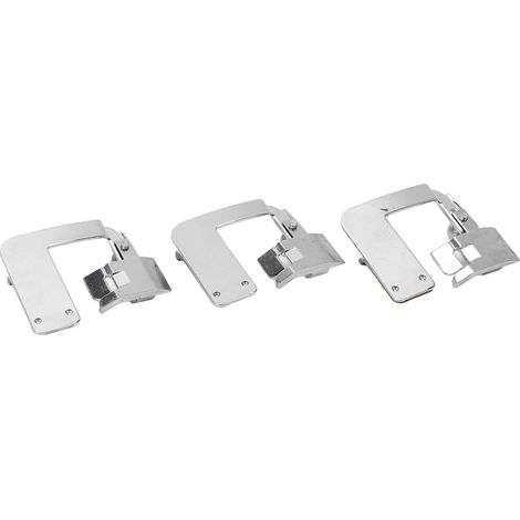 Jeu de 3 pieds à rouleau (4/8 pouce, 6/8 pouce, 8/8 pouce) - Jeu de pieds à rouleau en acier inoxydable facile à assembler pour machines à coudre (1/5)