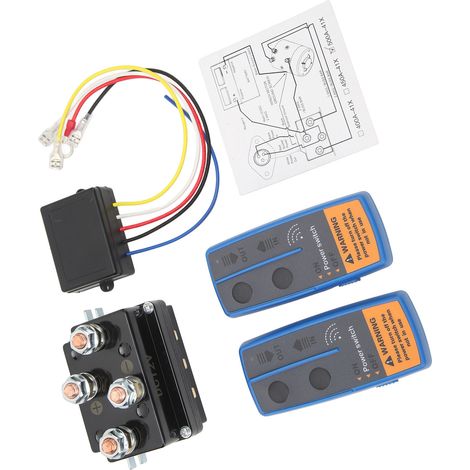 Télécommande sans fil pour treuil 500A, relais contacteur solénoïde 12V DC, compatible treuils VTT/UTV de 8000 à 12000 lbs, kit de commande à distance. (1/5)