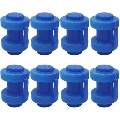 Ensemble de protections pour trampoline enfant - Embouts anti-collision en plastique PP (bleus, lot de 8) Accessoires de sécurité pour trampoline d'extérieur (1/5)