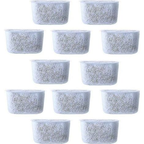 Filtros de agua de carbón de repuesto ZVD-12 piezas, no tejidos, para cafeteras (1/4)