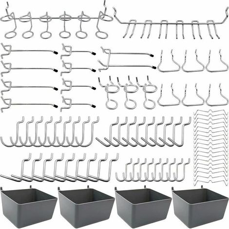 Porte-outils à crochets avec rangement et verrous à chevilles, pour organiser divers outils, 80 pièces, couleur Sunny (1/5)