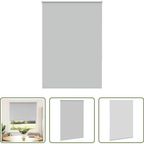 vidaXL Lichtschutz - Verdunkelungsrollo Hellgrau 90x150 cm Stoffbreite 85,7 cm (1/5)