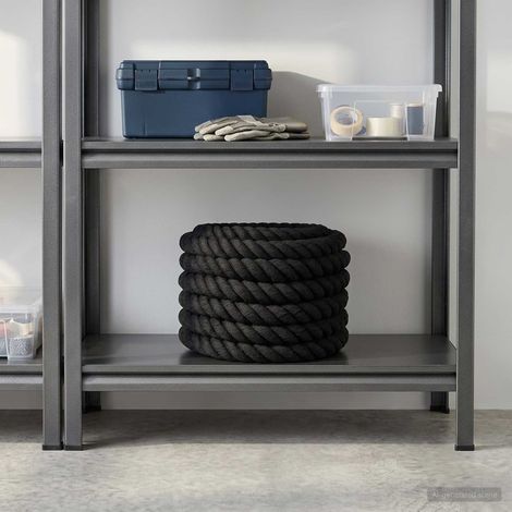 vidaXL Corda di Cotone 30 mm 50 m Nero 100% Cotone (1/5)