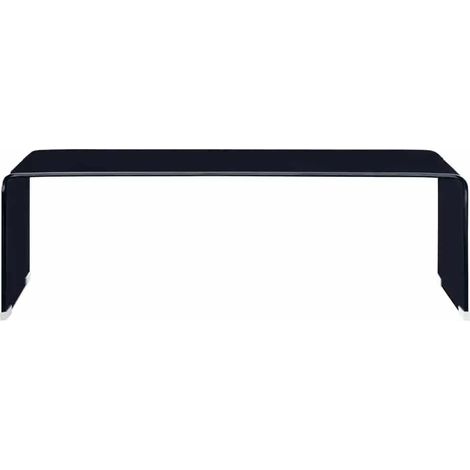 Maison Exclusive - Tavolino da Caffè Nero 98x45x31 cm in Vetro Temperato