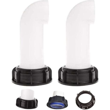 Connecteur de Cuve 1000L de Jardin 2 '' prolonger Le drainage Valve Accessories, Robinet de Tuyau, Dedicated drainage tubeSuitable for IBC réservoir d'eau de Jardin (2 pcs) (1/4)