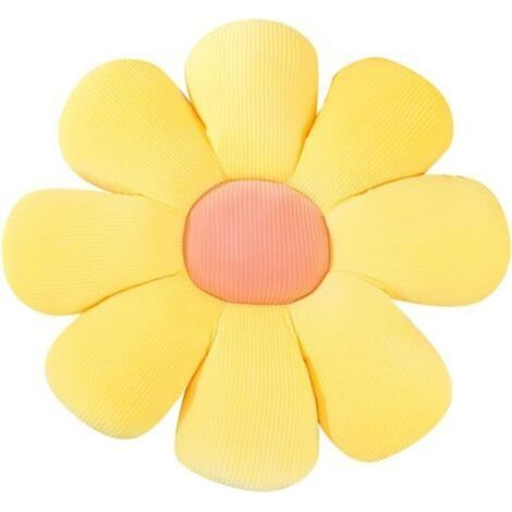 40 cm großes Kissen mit gelbem Gänseblümchenmotiv, niedliches Blumen-Bodenkissen, Plüschkissen in Blumenform für Mädchen, Kuscheltier, Stuhlkissen