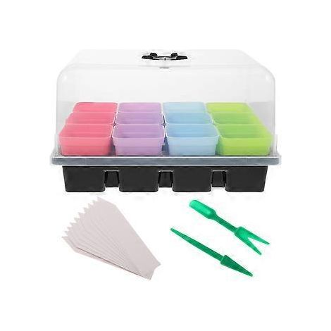 1 Set Kunststoff-Anzuchttöpfe, tiefe Sukkulententöpfe, kleine Blumentöpfe mit Drainage