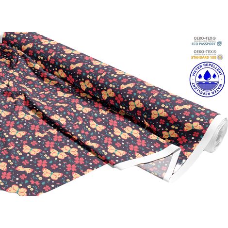 TESSUTI DECORATIVI PER ESTERNI OXFORD - Motivo Farfalle e Fiori I DR266 (1/5)