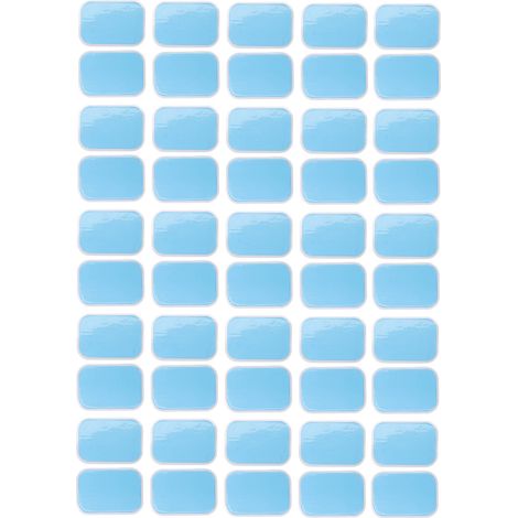 50 feuilles de gel adhésif de rechange pour stimulateur abdominal, électrodes ABS compatibles avec appareil de musculation des abdos (1/5)