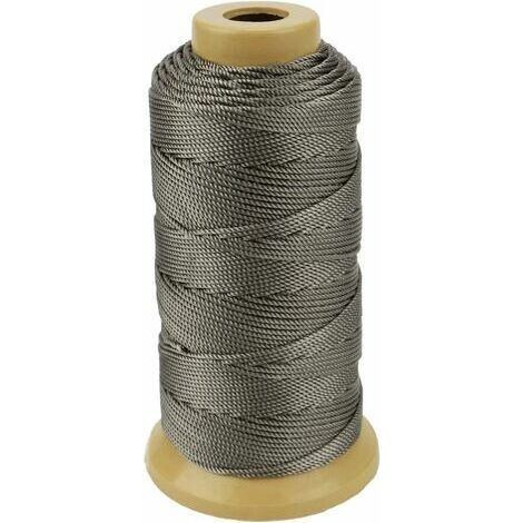 Gedrehte Nylonschnur zum Markieren, für Heimwerkerarbeiten, Gartenarbeit und Maurerarbeiten (1 mm – 200 m, grau) CHAM (1/4)